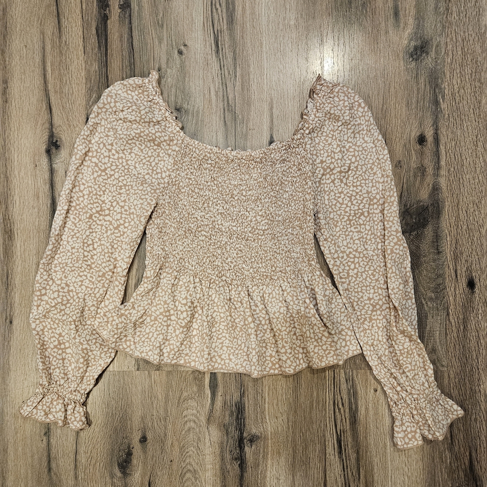 URBAN Romantics Beige Patterned Blouse